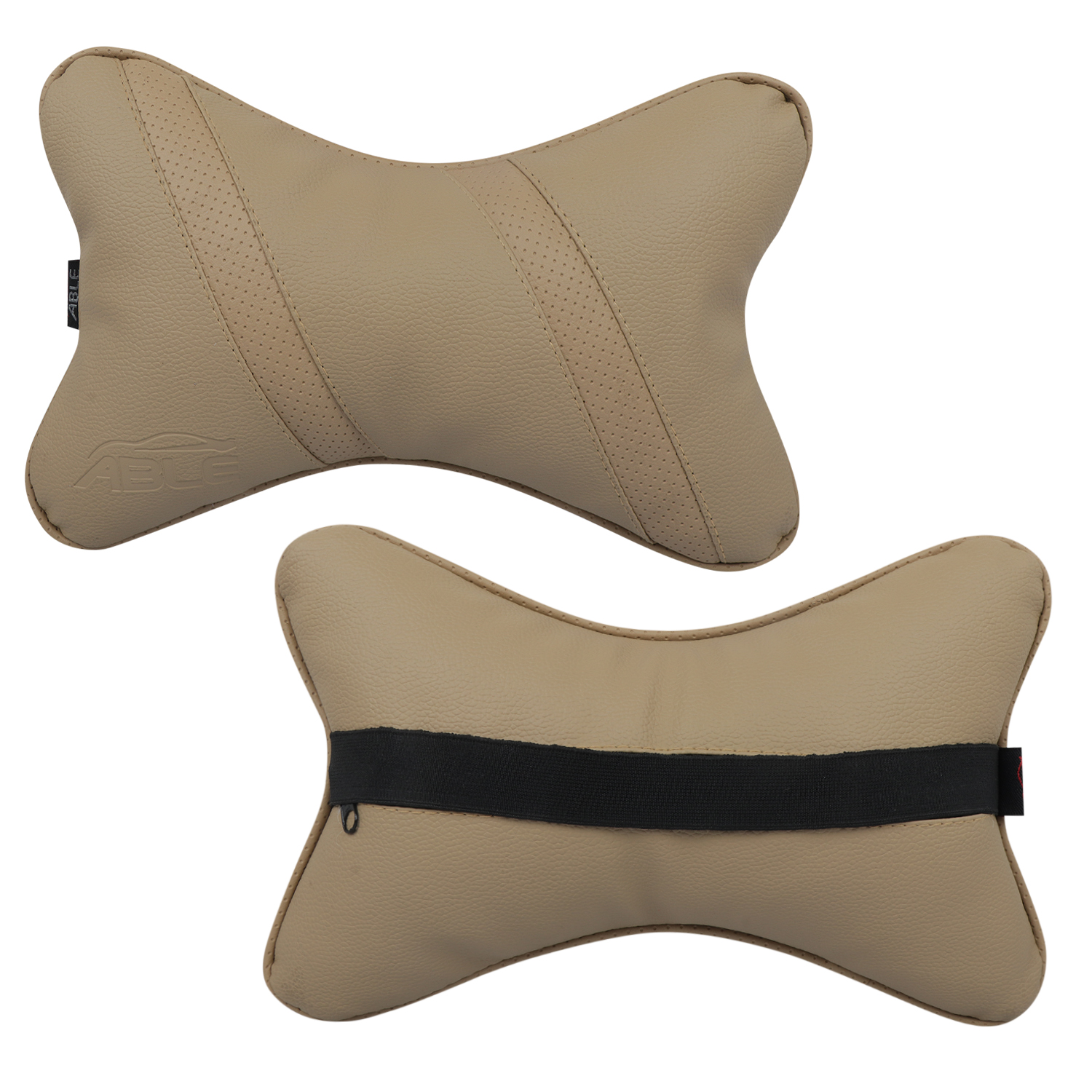 able classic cross neckrest necksupporters pillow black and silver for toyota innova new set of 2 pcs