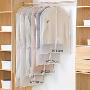 Mens,Womens and Kids Garment Cover Bag, Ladies Dresses and Clothes Bag PVC Fabric and Zipper With Color Piping Edge