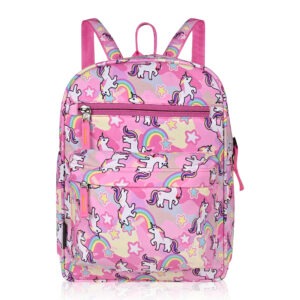 Wave Unicorn Print School Backpack