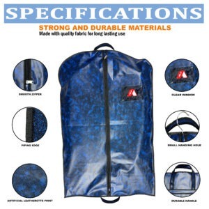 ARTFICIAL LEATHERETTE PRINT Coat Cover, Blazer Cover, Uniforms Cover, And Cloths Bag, 100% Virgin Non-Woven Fabric (Size : 38x24 Inch)