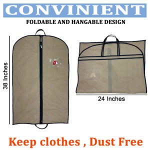 DOT Nonwoven KNH Taiwan Coat Cover, Blazer Cover, Uniforms Cover, And Cloths Bag, 100% Virgin Non-Woven Fabric (Size : 38x24 Inch)